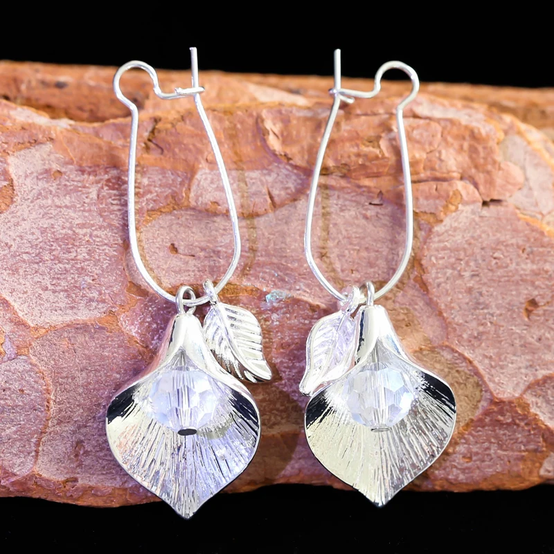 Flower Fresh Earrings Vintage Long Stick Lily of the Valley Leaf Drop for Women Cluster Dangle O3D233 | Украшения и аксессуары