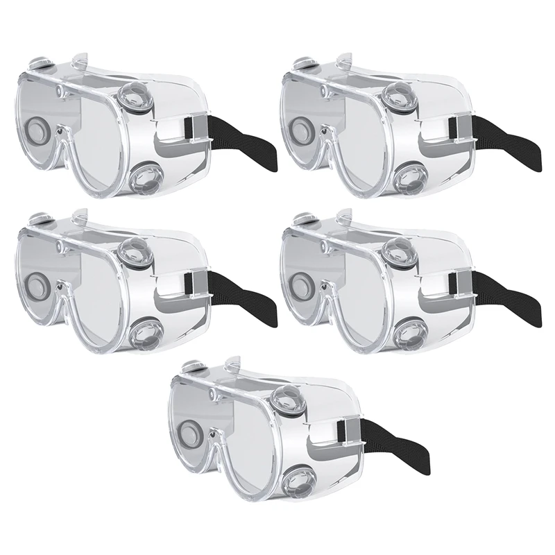 

5Pc Goggles Work Safety Glasses Anti-Fog Saliva Glasses Dustproof Windproof Glasses Eye Protection At Home Workplace