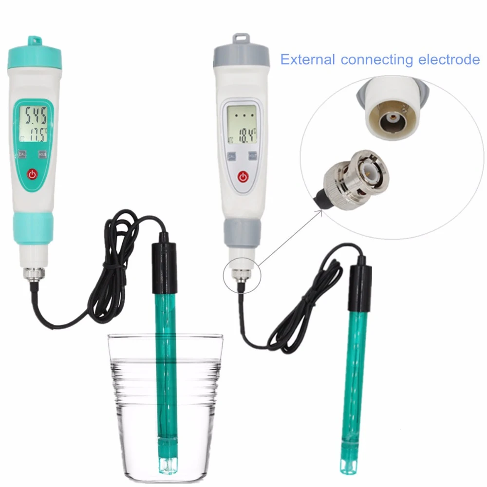 Цифровой рН-метр Ph-20/ph-220/ph-20w/ph-220w рН-тестер Портативный 0-14 PH Ручка Тип прецизионный инструмент с 3 шт. Ph буфера мощности