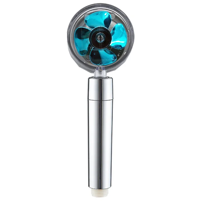 Zhang Ji New Style Turbine Spiral Outlet Water Turbocharged Shower Head 360 Rotating High Pressure Handheld Shower Nozzle Auburn