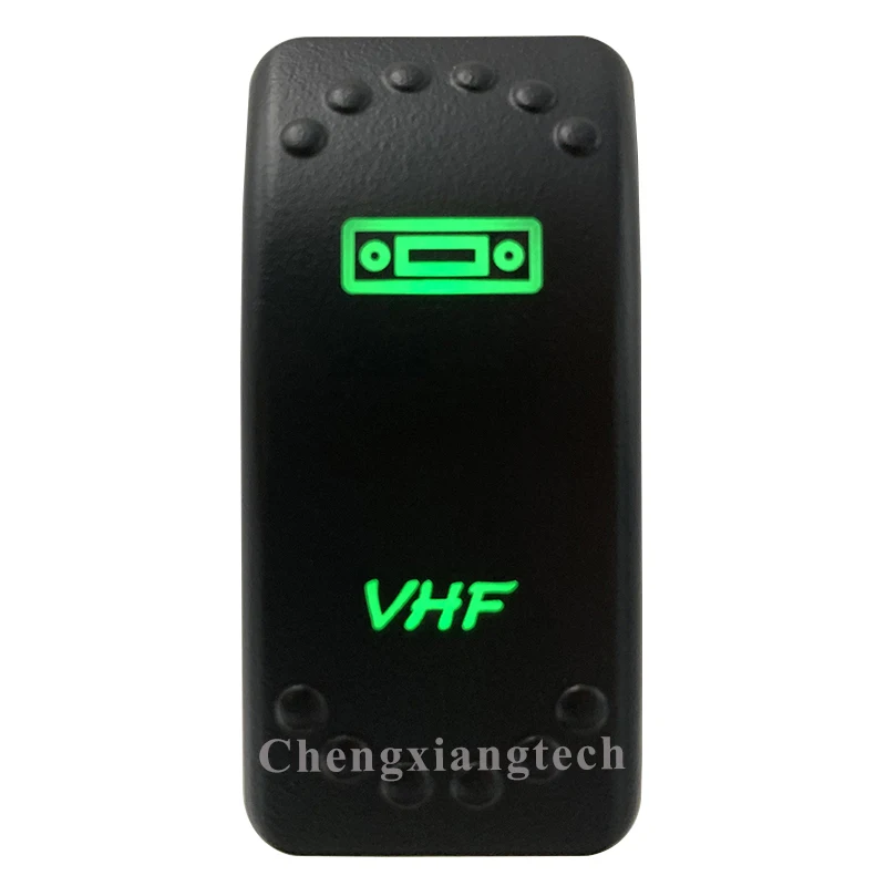 5 Pin On Off Spst Interruttore A Bilanciere Per Barche Per Auto-Vhf-Luce Led Verde-Per Carling 4X4 Narva Caravan Marine 12V 24V