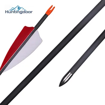 

12Pcs 100% Pure Carbon Arrow 28inch Shaft Real Feather Spine700 Fixed arrowhead For Archery Shooting Traditional Bow Hunting
