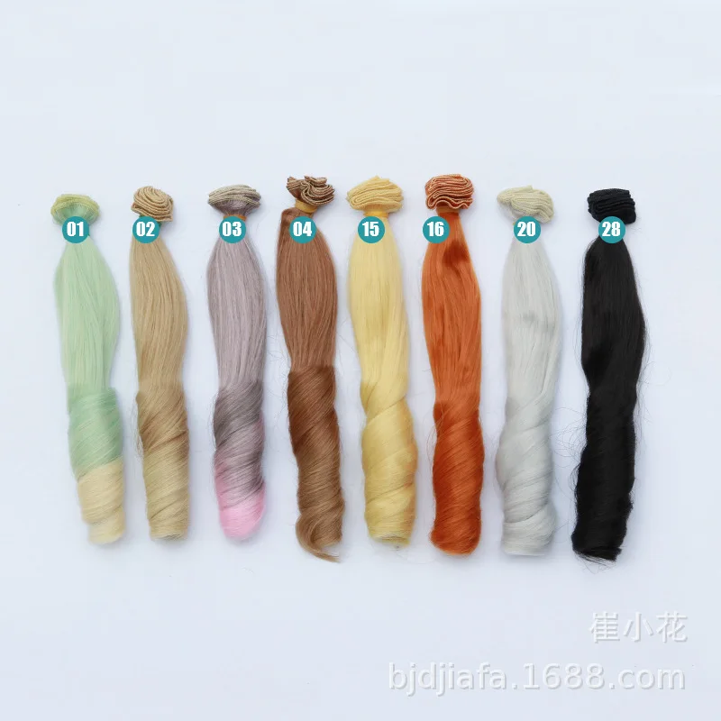 Msiredoll bjd парик аксессуары 1 шт 20*100 см кукла волосы для 1/3 1/4 1/6 1/12 вьющиеся кукольные