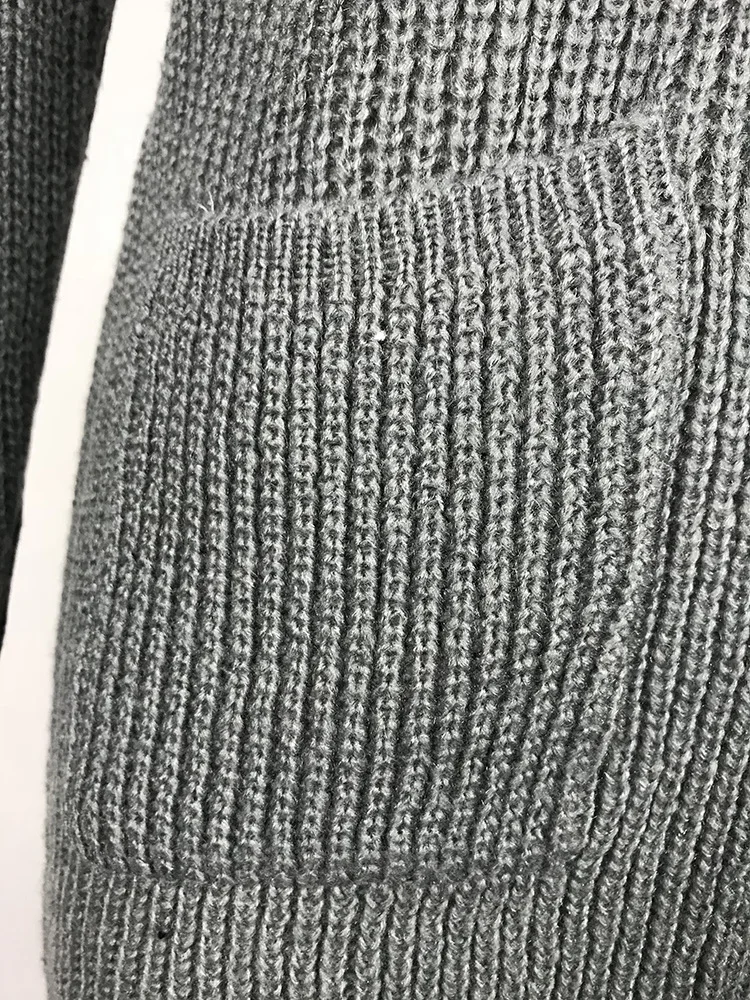 Fall/winter new ladies sweater stripe color matching cardigan long fashion simple elegant atmosphere sweater women Striped