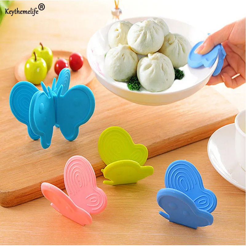 Keythemelife-2pcs-Silicone-Heat-Proof-Insulation-Microwave-Oven-Dish-Clip-Clamp-Holder-Butterfly-Kitchen-Heat-Insulation