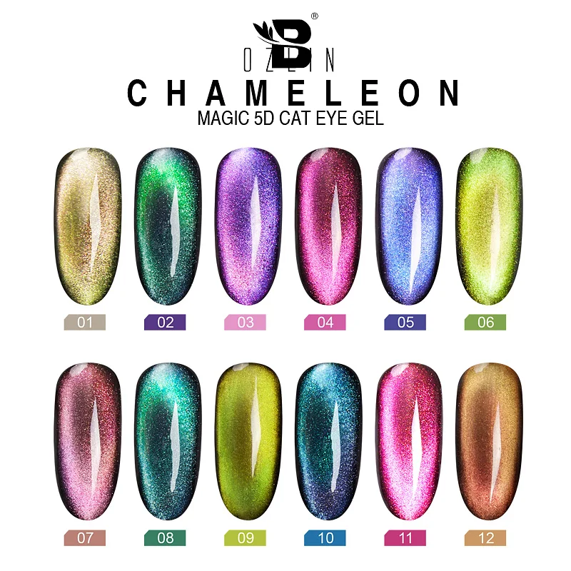 5D Cat Eye Magnetic Nail Gel 7.3ML Gel Polish Soak Off LED UV Gel Lacquers Strong Effect Varnish Black Base Need Nails Art Tools