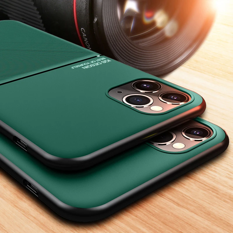 Роскошный кожаный чехол с текстурой для iPhone 11 Pro Max XS XR X 8 7 6 6S Plus магнитный