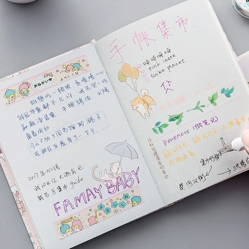 Милая собака кошка печать кожа портативный ноутбук Kawaii Мультфильм ручная книга дневник планировщик Блокнот Журнал Подарки