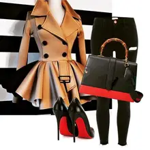 T133 AliExpress, женская осенняя и зимняя шерстяная куртка, длинный рукав, отложной воротник, двубортный, смешанные цвета, пальто, топы