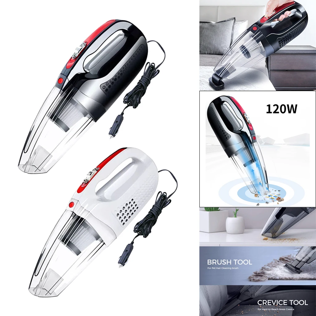 Portable 120W 12V Handheld Cyclonic Car Vacuum Cleaner Wet Dry 