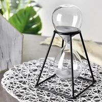 Metal 30 Minutes Hourglass Timer Modern Art Ornament Glass Timing Hourglass Creative Office Living Room Desktop Home Decoration 2