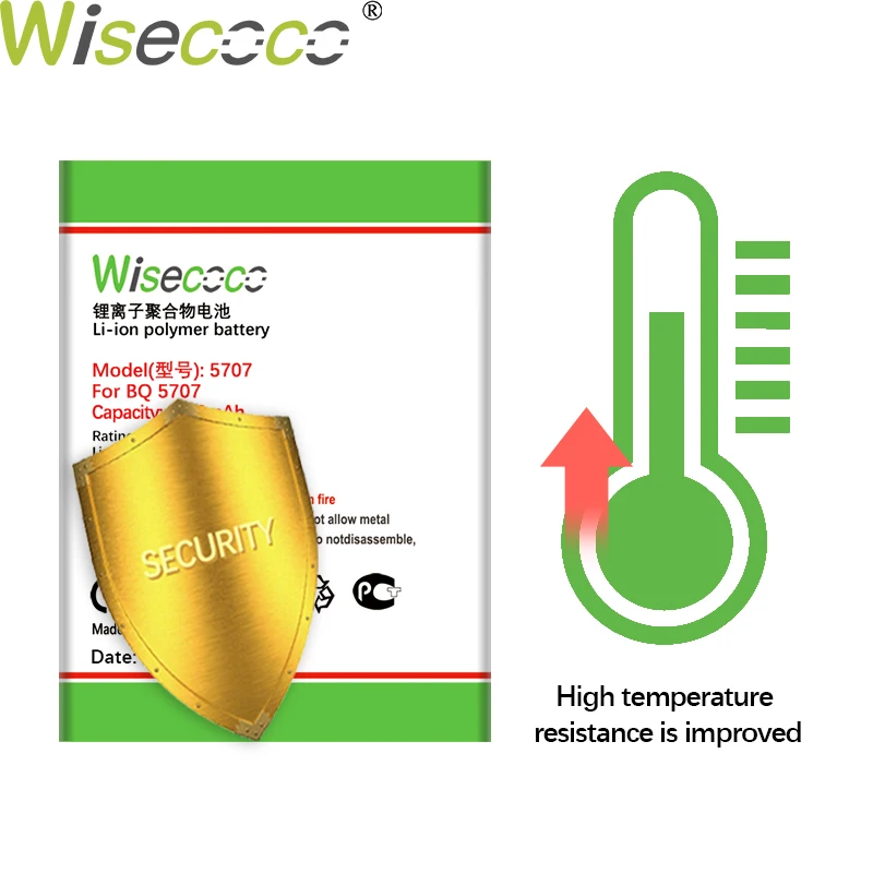 Новый аккумулятор Wisecoco BQ 5707 2500 мАч для телефона высококачественный
