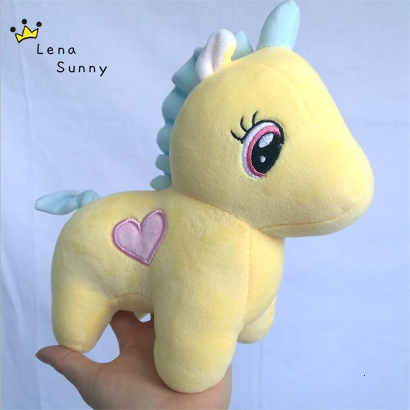 10 шт./лот, 20 см, Kawaii, единорог, радужная лошадь, плюшевая мягкая игрушка, Свадебная/захватывающая кукла/рекламная/выпускная детская Подарочная игрушка