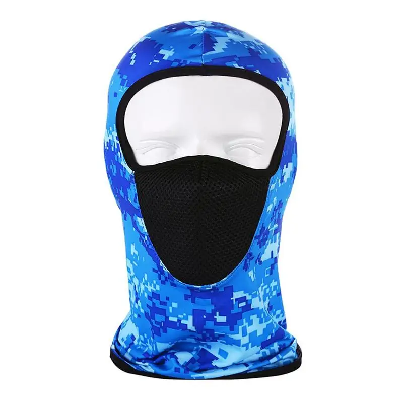Camouflage Blue Быстросохнущая многофункциональная маска-капюшон охотничья камуфляжная уличная дышащая Полнолицевая велосипедная Кепка - Цвет: Camouflage Blue