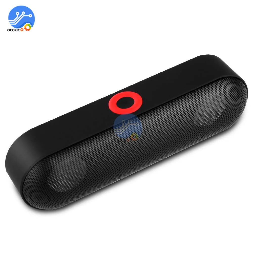 Mini Bluetooth Wireless Speaker Portable Sound System Boombox 3D Stereo HIFI Music Player Surround Support Bluetooth TF AUX USB - Цвет: Черный
