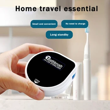 

Portable Smart Toothbrush UV Cleaning Box Household Travel Automatic Toothbrush Travel Case with UV LED Beads,