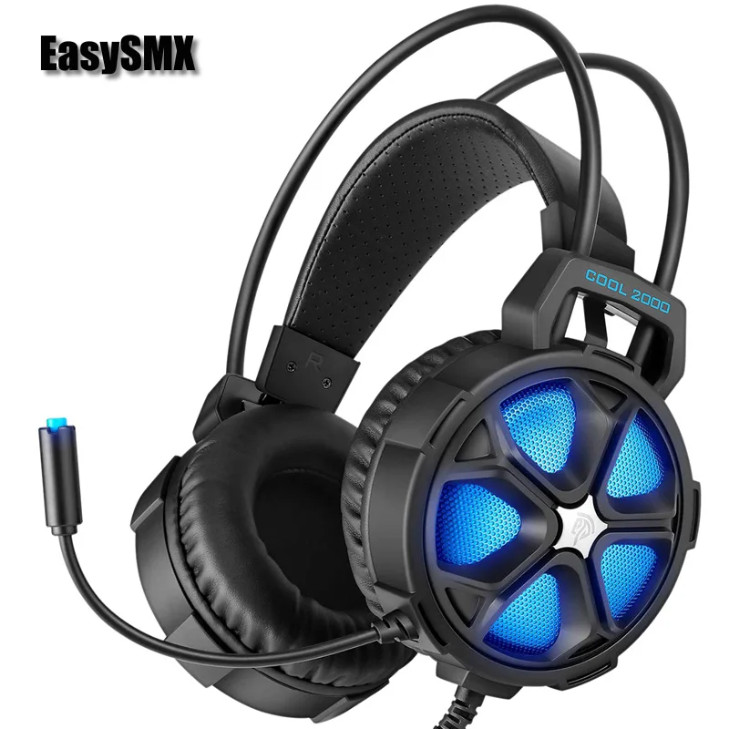 EasySMX игровые крутые наушники 2000 стерео игровая гарнитура наушники с микрофоном шумоподавляющие наушники для PS4 PC Gamers