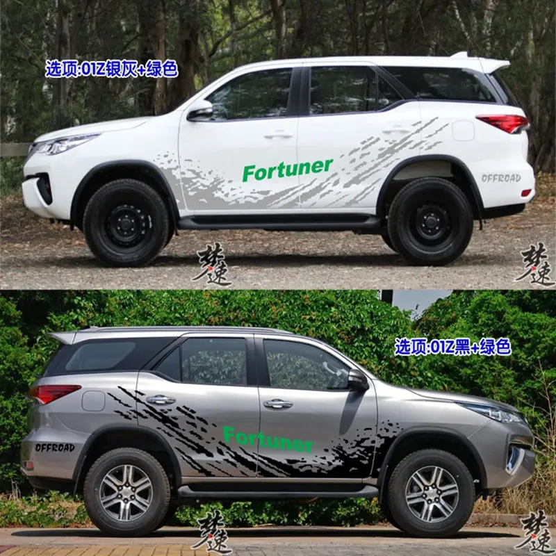 

Car stickers FOR Toyota Fortuner door waistline personalized decorative decals Fortuner sports off-road custom stickers