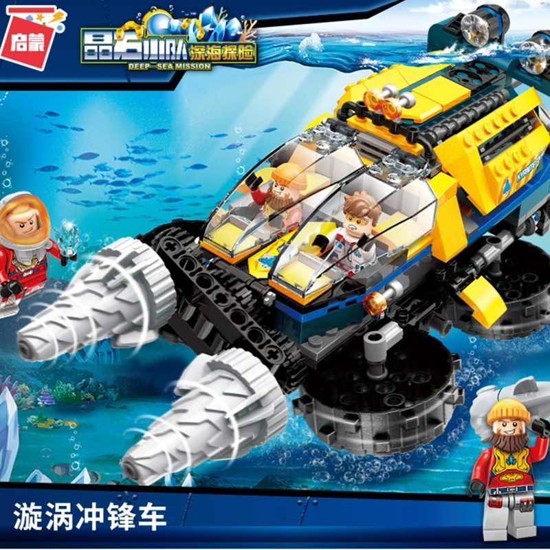 ENLIGHTEN-Diving-Spar-shark-Mining-Vortex-ascending-car-Submarine-Building-Blocks-Sets-Bricks-Model-Kid-Toy (2)