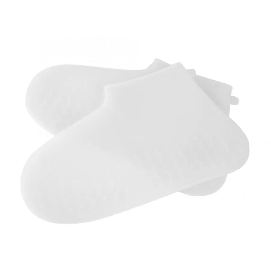 Защитная одежда для взрослых, утолщенные эластичные белые силиконовые галоши, водонепроницаемые бахилы, противоскользящие защитные комбинезоны для мужчин