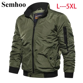 

2020 Autumn New Thick Military Uniform Jacket Casual Loose Solid Color Zipper Collar Fashion Men's Jacket