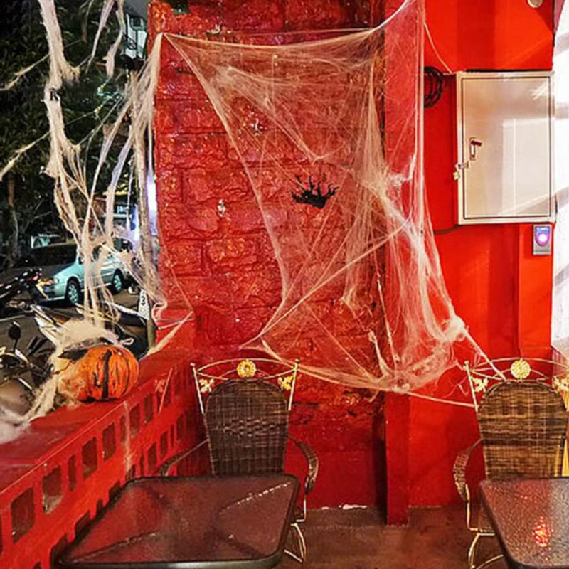 Хэллоуин паук веб дом с привидениями Cobweb Новинка моделирование ужас 5 цветов химическое волокно косплей аксессуар Сделай Сам фестиваль украшения