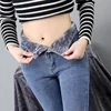 Winter Thick Velvet Women High Waist Skinny Jeans Simple Fleece Warm Slim Fit Stretch Ladies Casual Denim Pencil Pants 1