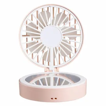 

Cake makeup mirror fan Portable Mini Handheld Fan Home Office Desk Speed Adjustable Fan Air Cooler Outdoor Travel