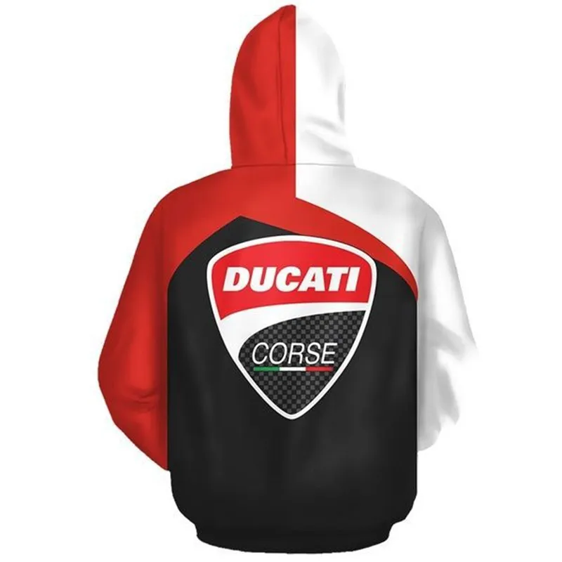 Новинка, Мужская толстовка Ducati С цифровой печатью, логотипом автомобиля, капюшоном, весна и осень, Harajuku, высокое качество, толстовка, Европейский код, повседневная куртка