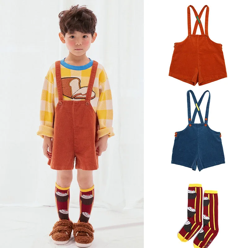 

Fashion Toddler Boy Girl Corduroy Short Overalls European Style Child Winter Spring Clothes Bebe Bebe Koraen Baby Bloomers
