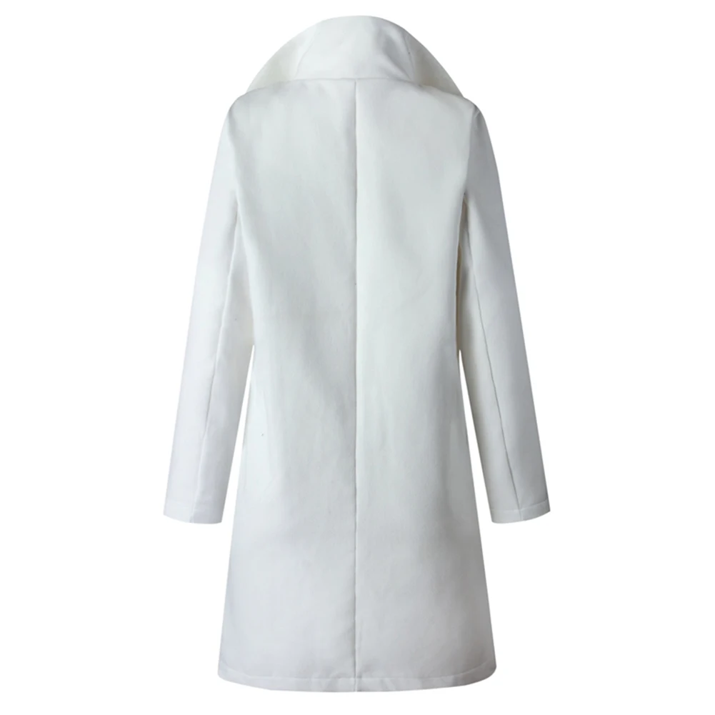 Veste femme пальто женское с длинным рукавом с отложным воротником Верхняя одежда куртка Повседневная Осень Зима элегантное пальто