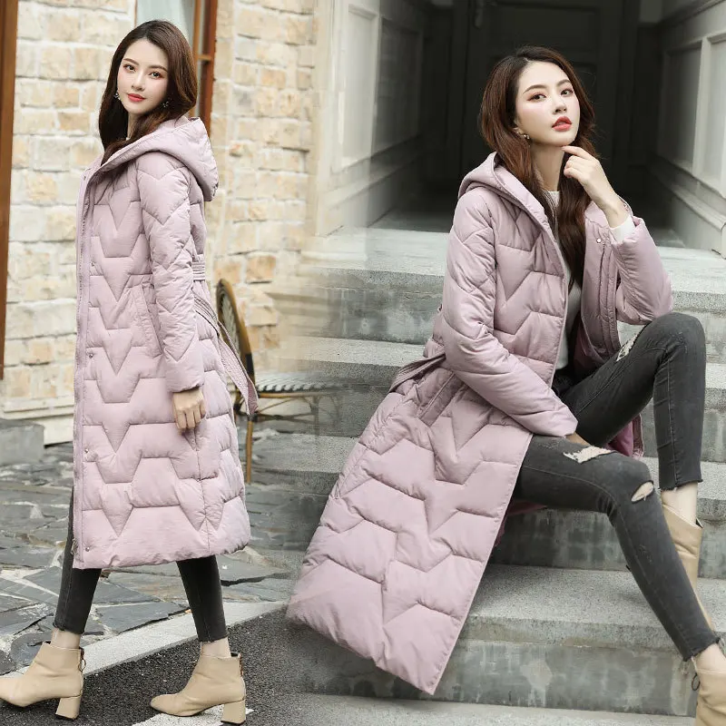 

Cotton Coat Women's Winter Coat 2019 New Style Korean-style Loose-Fit INS Hong Kong Style down Cotton Mid-length Women's Cotton-