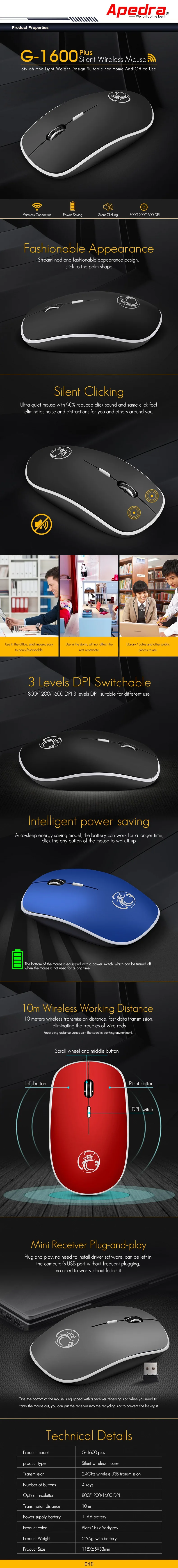 Абсолютно новая беспроводная мышь 2,4G Бесшумная оптическая мини Беспроводная игровая мышь высокого качества 1600 dpi компьютерная мышь для ПК ноутбука