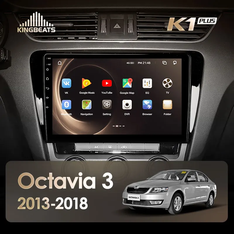 KingBeats штатное головное устройство for Skoda Octavia 3 A7 2013 GPS Android 8.1 автомагнитола на андроид магнитола для Шкода Октавия 3 автомобильная мультимедиа Octa Core 8 core*1.8G DDR4