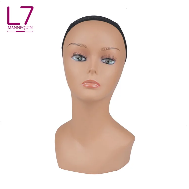 PVC female model head dummy seamless head model