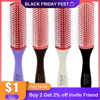 

New Anti-static 9 Rows Hair Brush 20.5cm Length Handcraft Hairbrush Hairdressing Scalp Massager Hair Comb Styling Tools Health