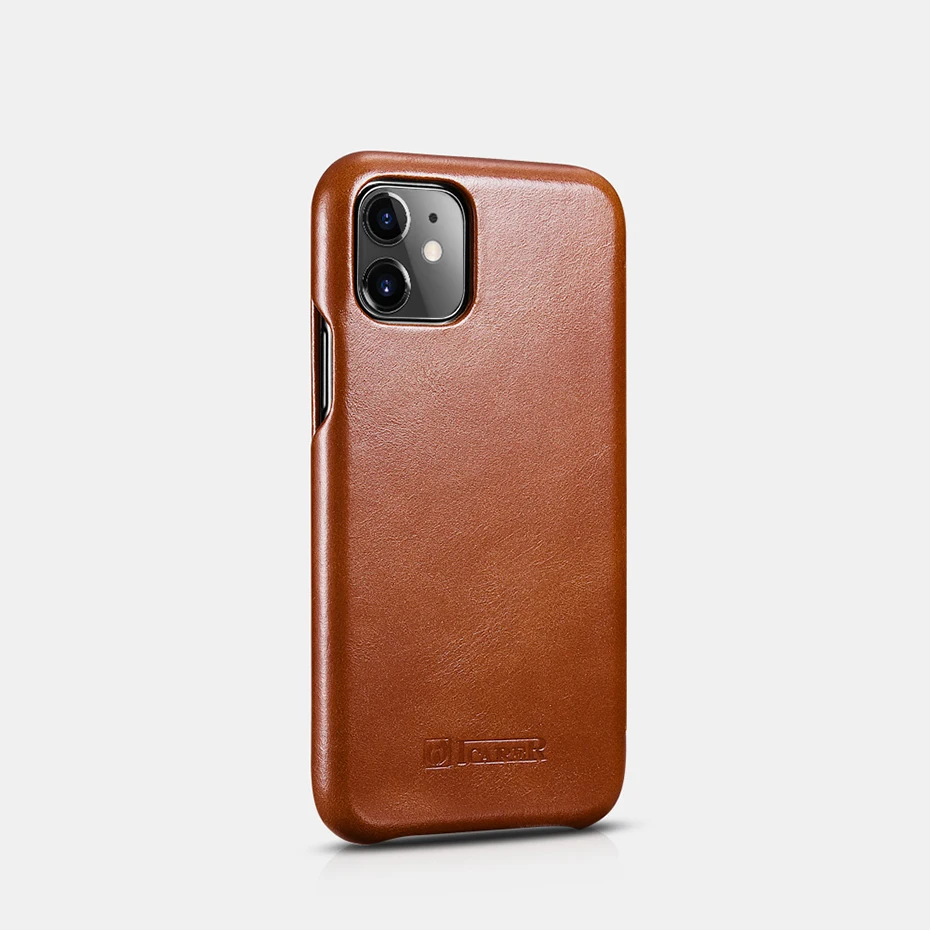 Чехол ICARER из натуральной кожи для iPhone 11, роскошный флип-чехол для Apple iPhone 11, изогнутый край, винтажный Чехол-книжка