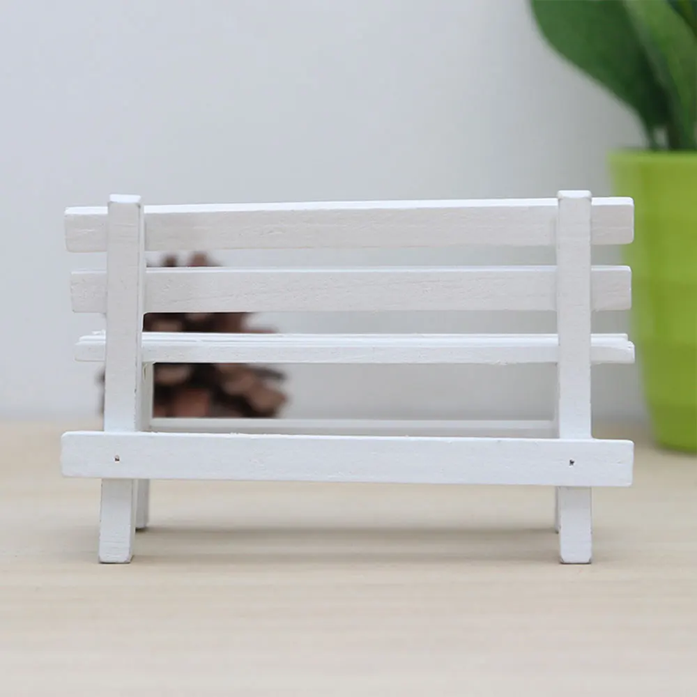 Мини миниатюрная скамейка аксессуары для дома деревянный милый реквизит