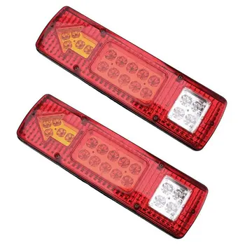 

2x 12V Led Rear Tail Lights 19 Led Lights 5 functions Tail Indicator Lamp for Trailer Camper Van Truck Lorry Tractor