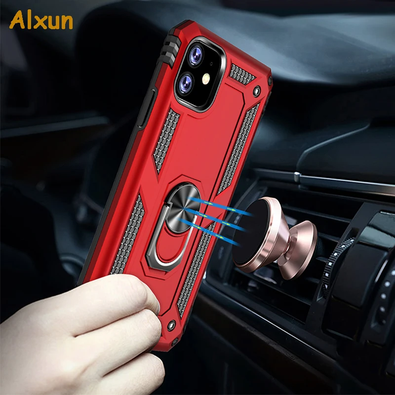 

Alxun For Apple iPhone 11 Pro Max Case Luxe Kickstand Mobiele Telefoon Cover Met Vinger Ring Case For iPhone 11 Pro Case
