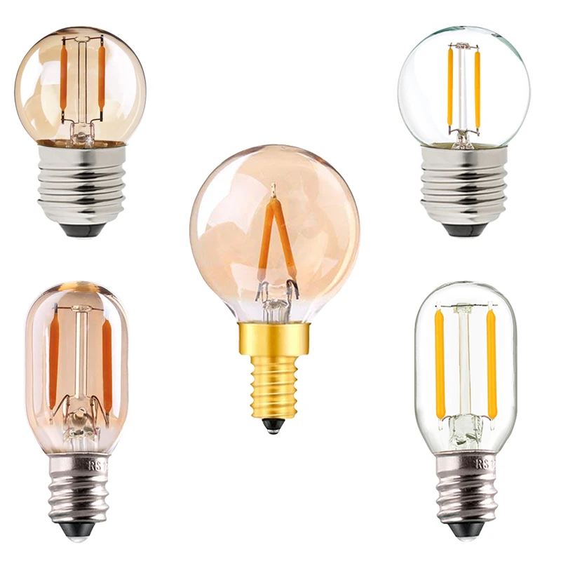 Ampoule Led basse tension, DC, AC 12V, 24V, E27, E12, E14, lampe à Filament, 2200K, 2700K