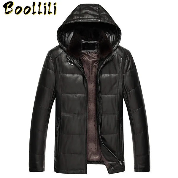 

Boollili Genuine Leather Jacket Sheepskin Duck Down Jacket Autumn Winter Jacket Men Plus Size Coat Chaqueta Hombre