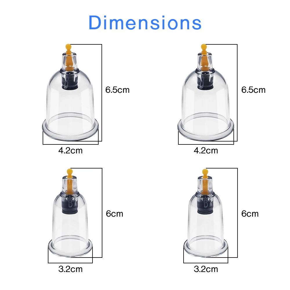 4 Jars Electric Anti-Cellulite Suction Cup Ventouse Vacuum Cupping Therapy Set Massage For Body Guasha Maderoterapia Chinese Can 4