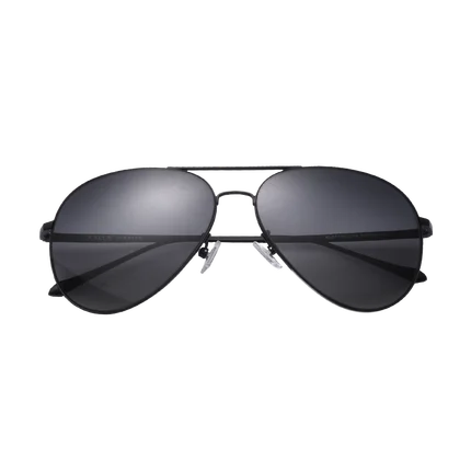GC-Gray Xiaomi очки-авиаторы с двумя типами света UV400 защита поляризованных солнцезащитных очков матовый Scrub металлический каркас для Для мужчин Для женщин - Цвет: GC-Gray
