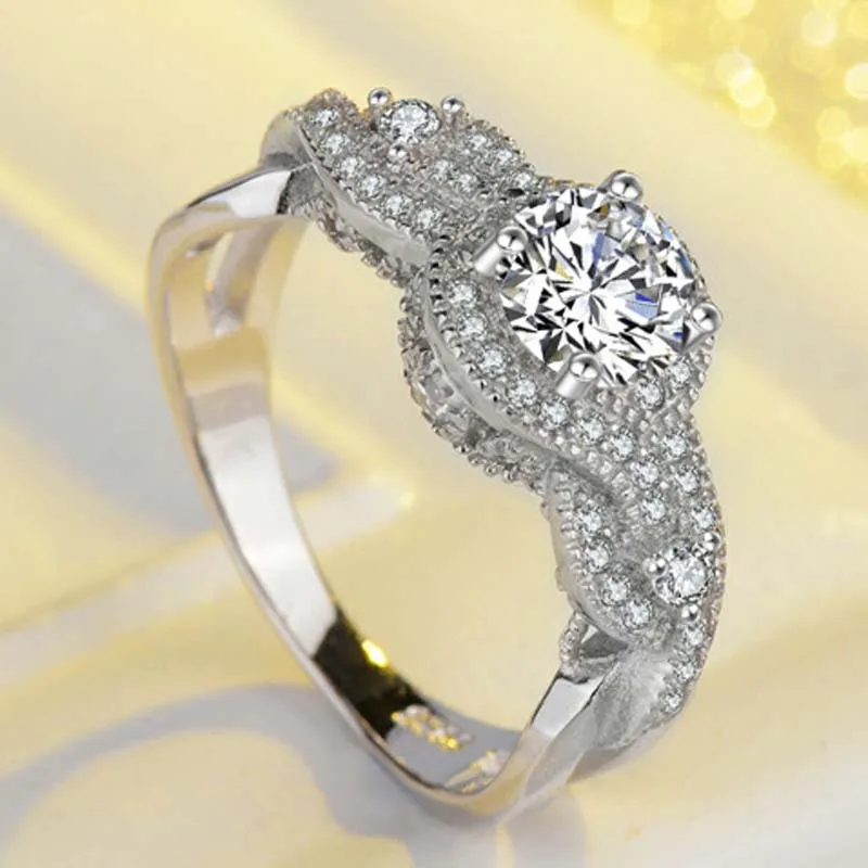Настоящее серебро 925 пробы кольцо с белым бриллиантом для женщин Anillos De Not синтетический драгоценный камень серебро 925 ювелирные изделия Bizuteria обручальное кольцо gümüş серебряные украшения серебро 925