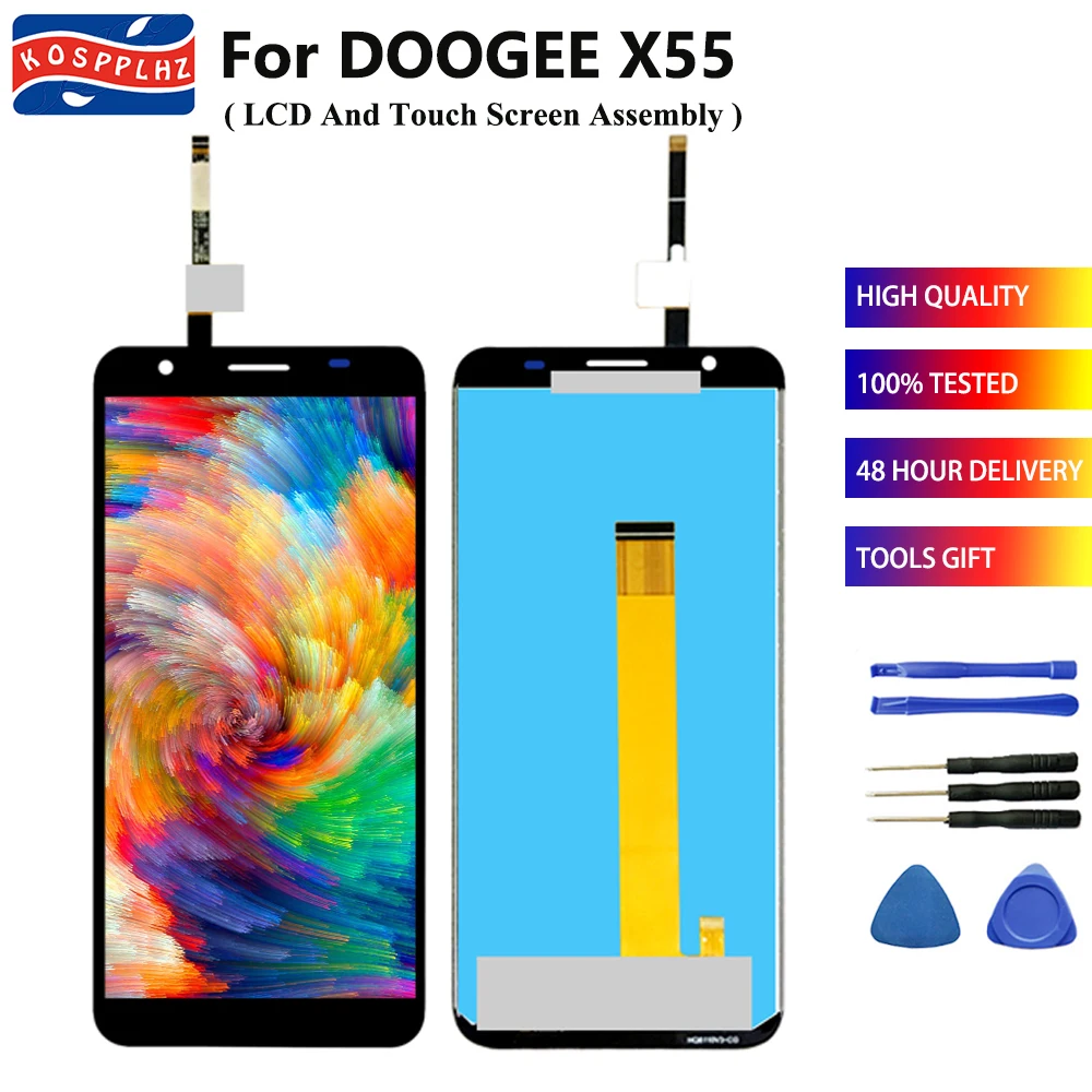 Для Doogee X55 ЖК-дисплей с кодирующий преобразователь сенсорного экрана в сборе
