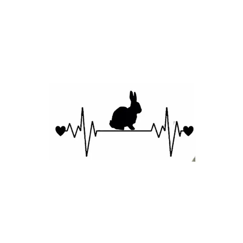 8&quot Wide Rabbit Lifeline Heartbeat Decal Sticker | Автомобили и мотоциклы