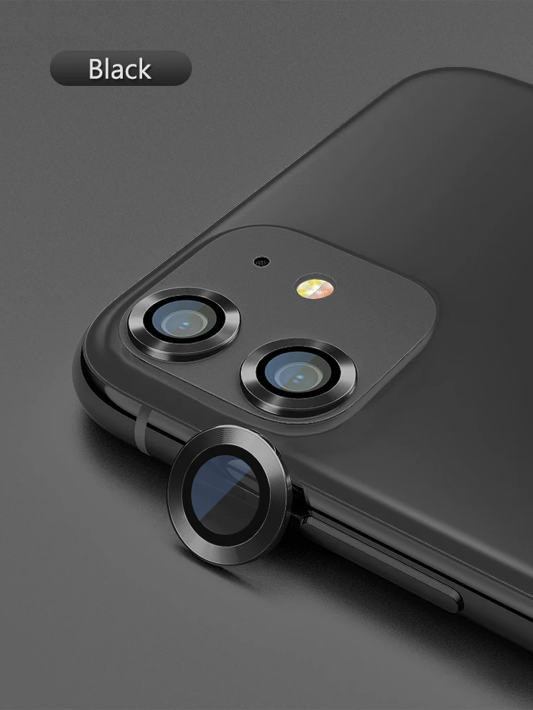Защитная крышка для камеры NILLKIN из закаленного стекла для iPhone 11 для iPhone 11 Pro для iPhone 11 Pro Max - Цвет: Black