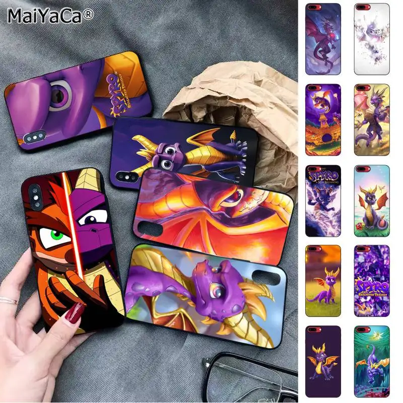 MaiYaCa Spyro Дракон Новинка чехол для телефона Fundas чехол для iPhone 11 pro XS MAX 8 7 6 6S Plus X 5 5S SE XR чехол