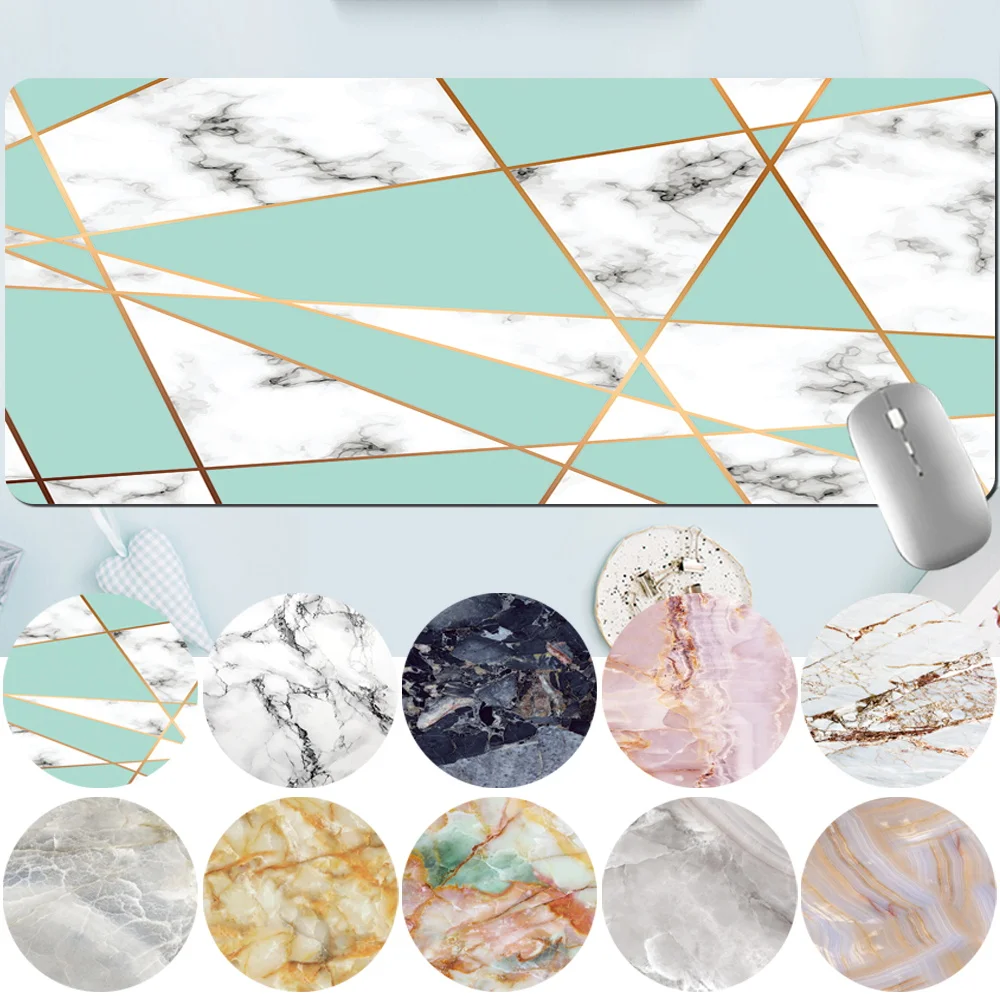

Mouse Pad Game Gamer Mouse Pad Waterproof PU Leather Marble Pattern Computer Mousepad Large Mouse Mat
